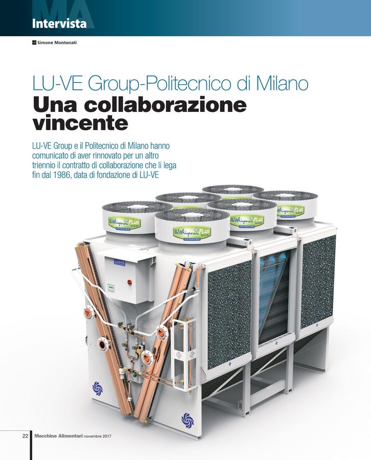 LU-VE Group-Politecnico di Milano: una collaborazione vincente